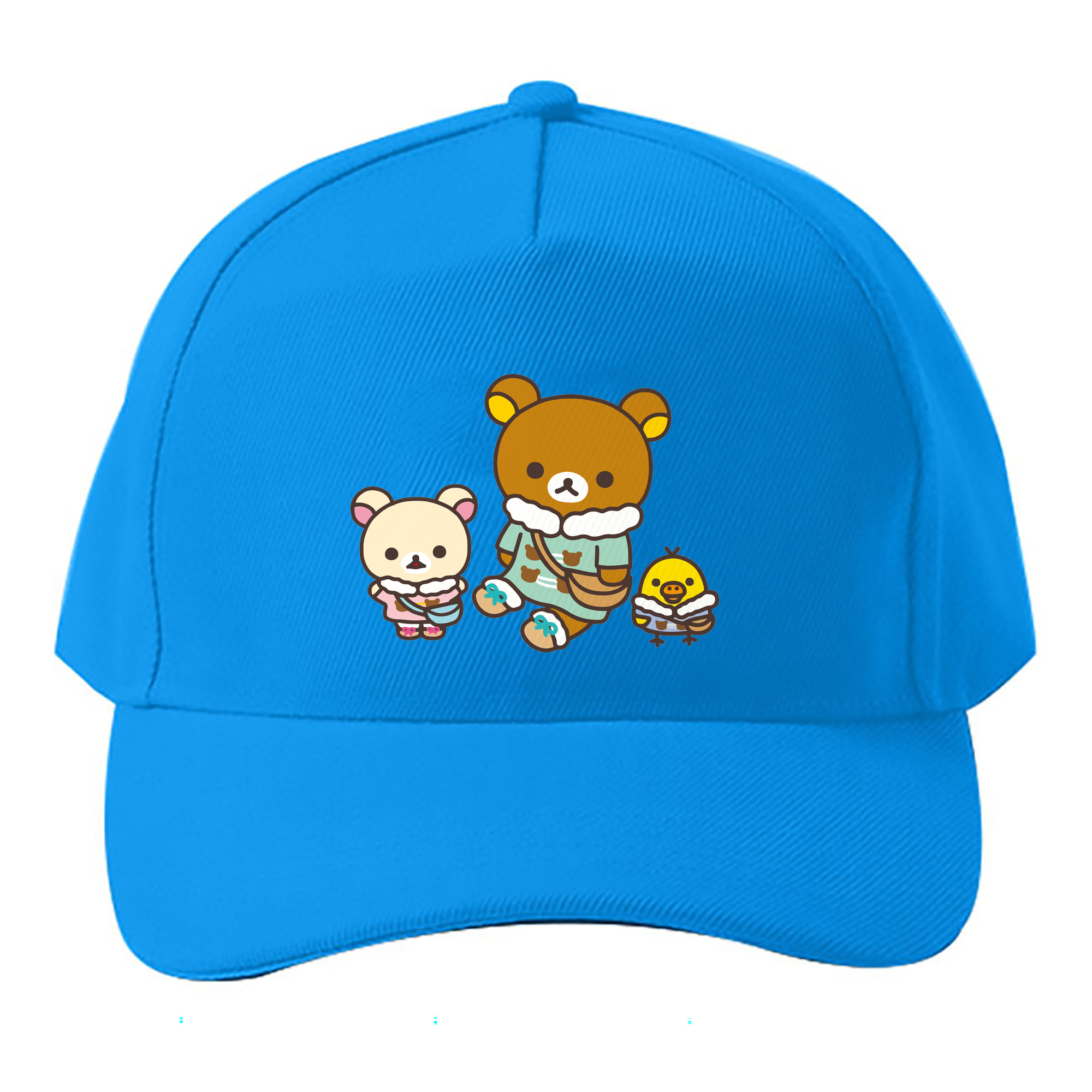 （画像用） リラックマ リラックマ キイロイトリ Rilakkuma Korilakkuma Kiiroitori ベースボールキャップ 綿100％ 男女兼用 帽子 スポーツ